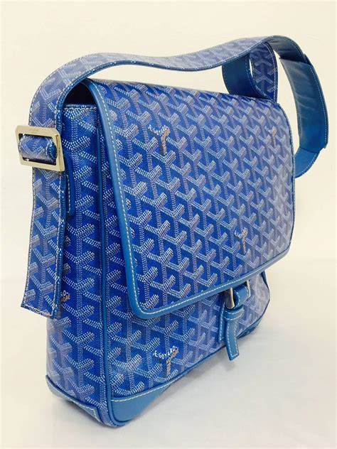 goyard blue goyardine urbain messenger cross body shoulder bag|goyard magazine bags.